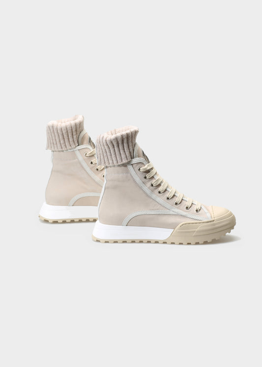 ELSA 003 GESSO SNEAKERS IN NABUK IDRO LEATHER