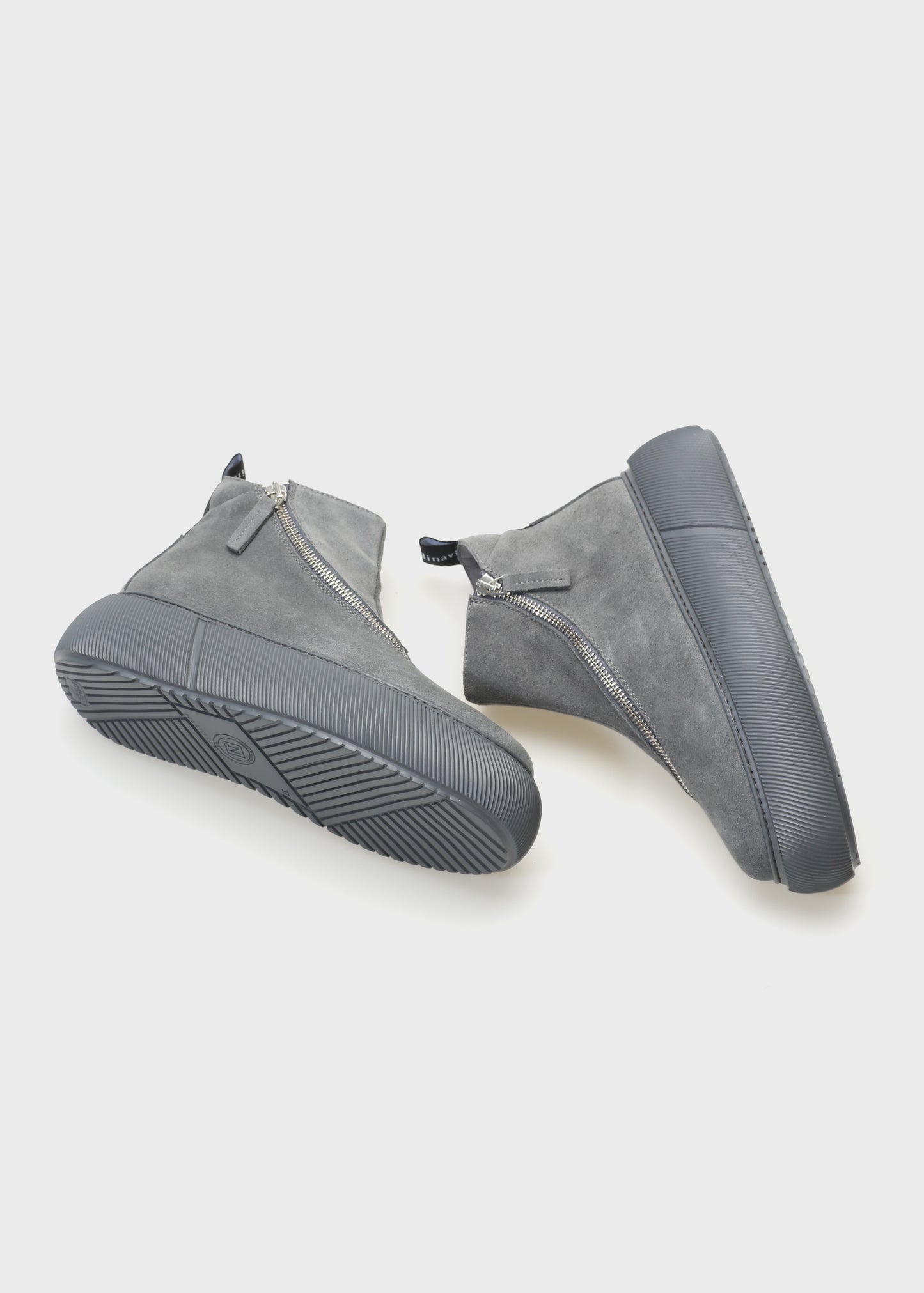 HEDDA 001 ANTRACITE SNEAKER IN VELOUR IDRO LEATHER