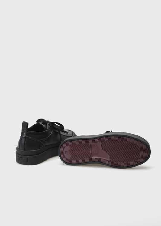NICKY 001 NERO SNEAKER IN CAPRICORNO LEATHER