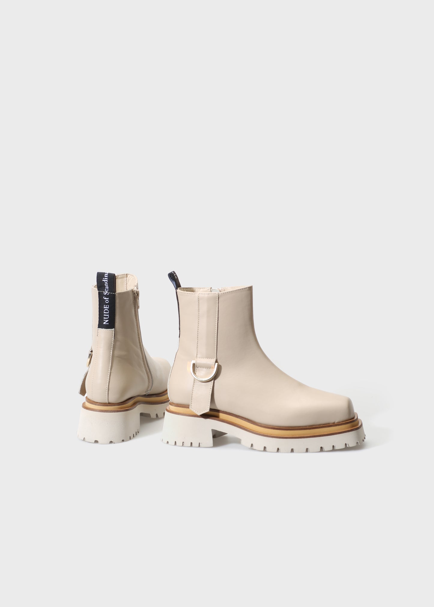 VILMA 074 LATTE MACCHIATO BOOTS IN CAPRICORNO LEATHER