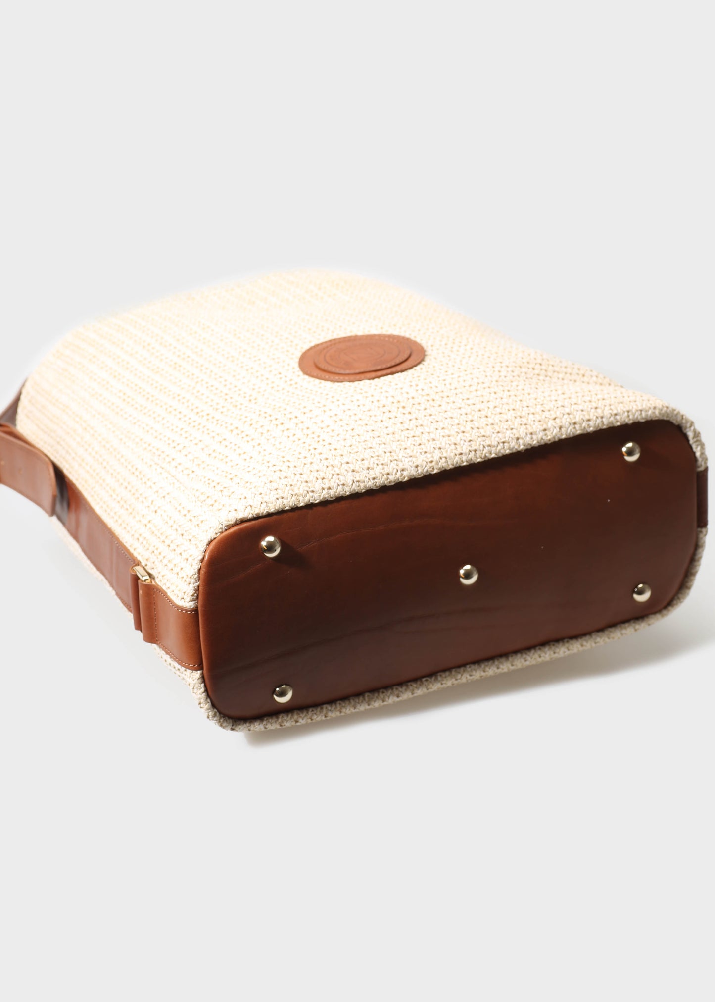 EBBALI BEIGE / CUOIO BAG IN RAFIA / VACCH
