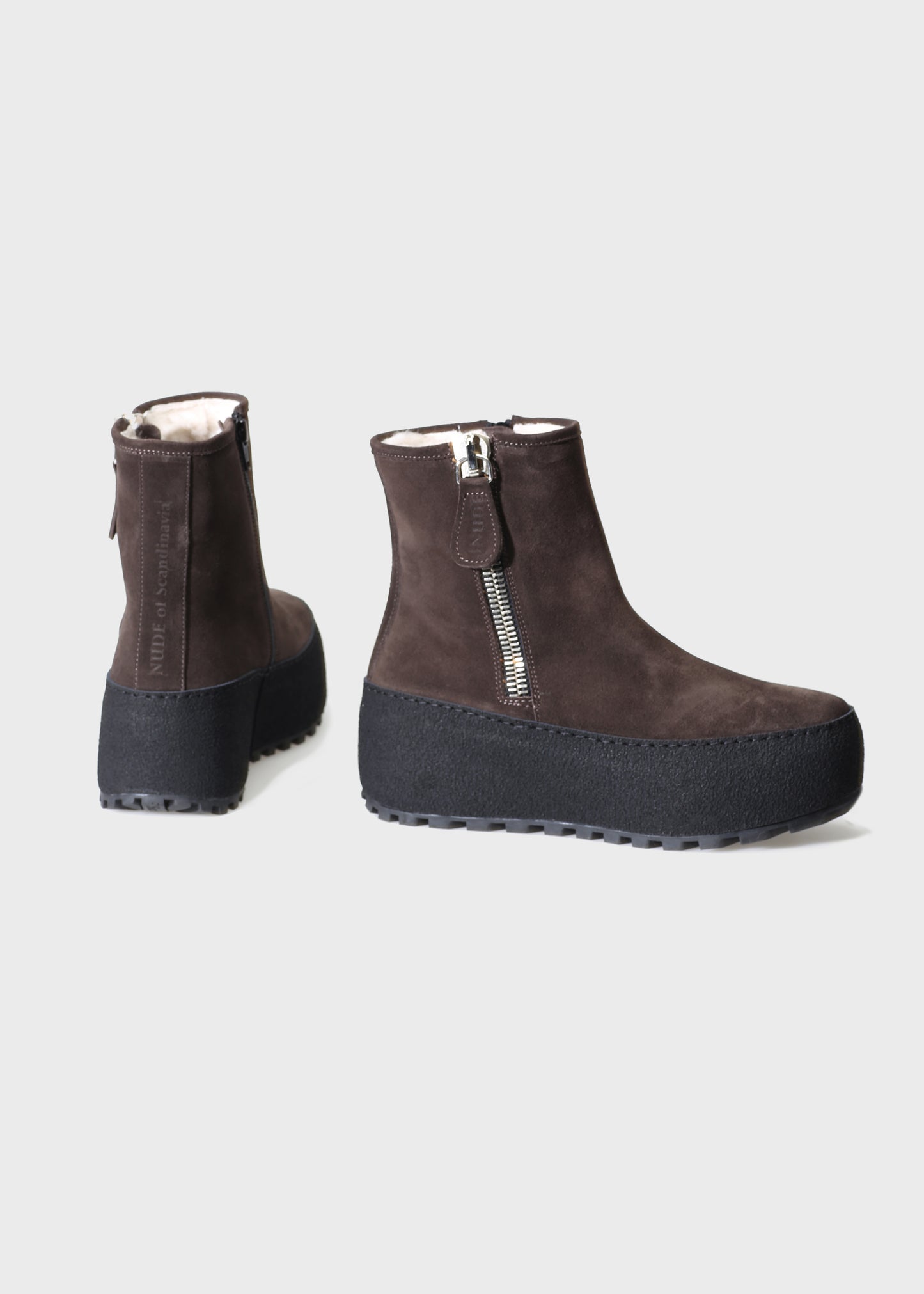 WINTER 002L T.MORO BOOT IN VELOUR IDRO LEATHER - BLACK SOLE