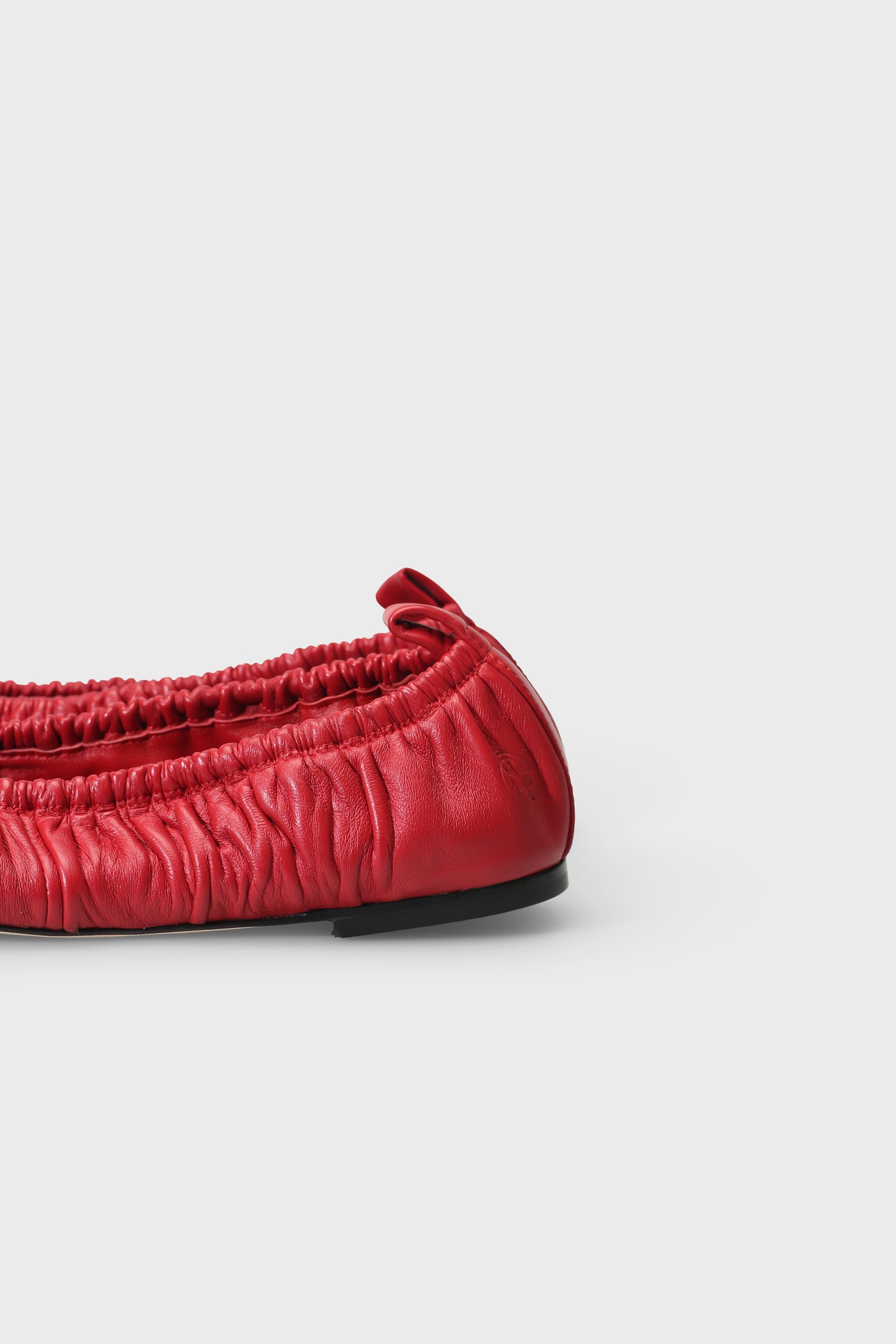 SAGA 001 ROSSO BALLET FLAT IN GUANTINO LEATHER