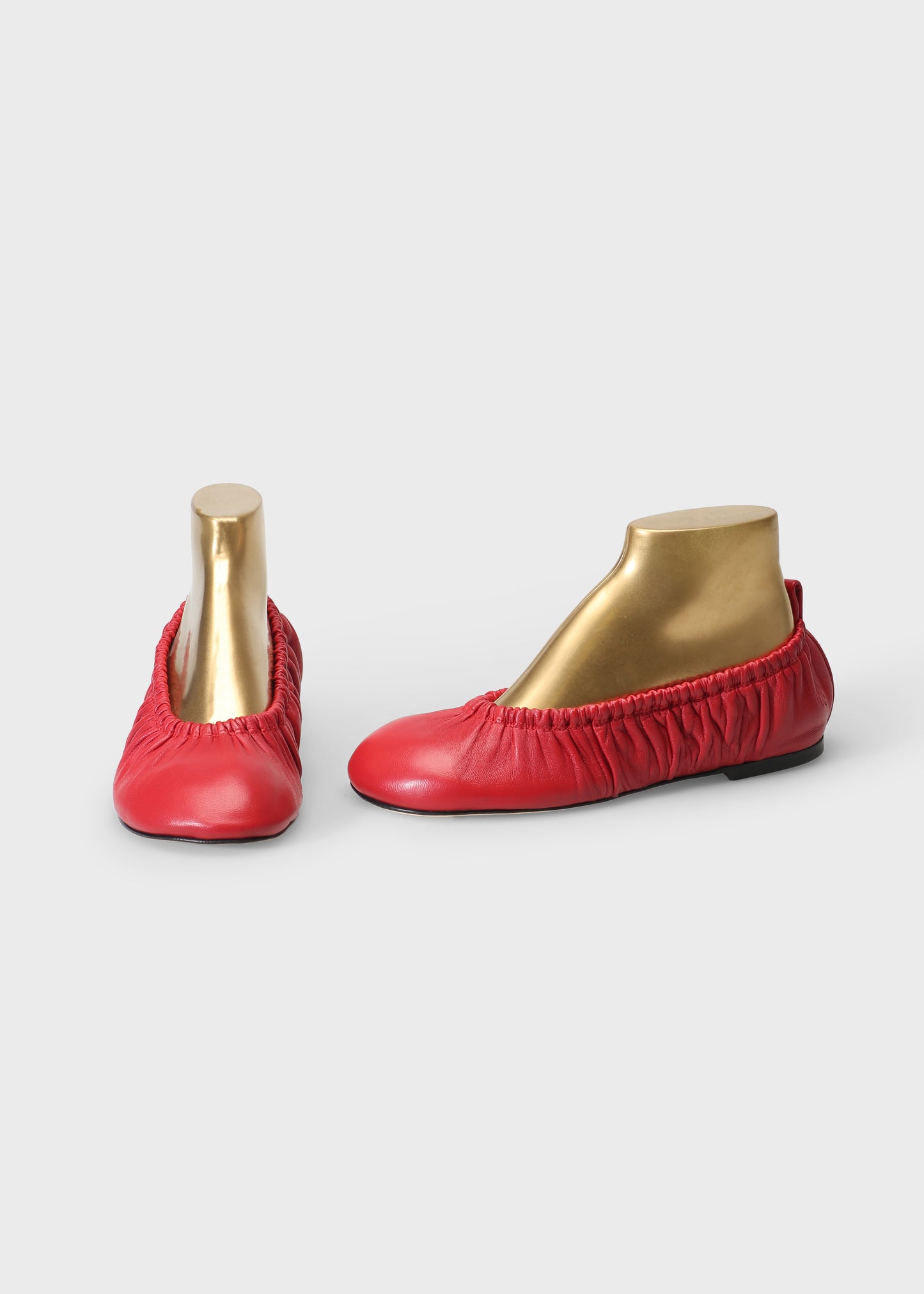 SAGA 001 ROSSO BALLET FLAT IN GUANTINO LEATHER