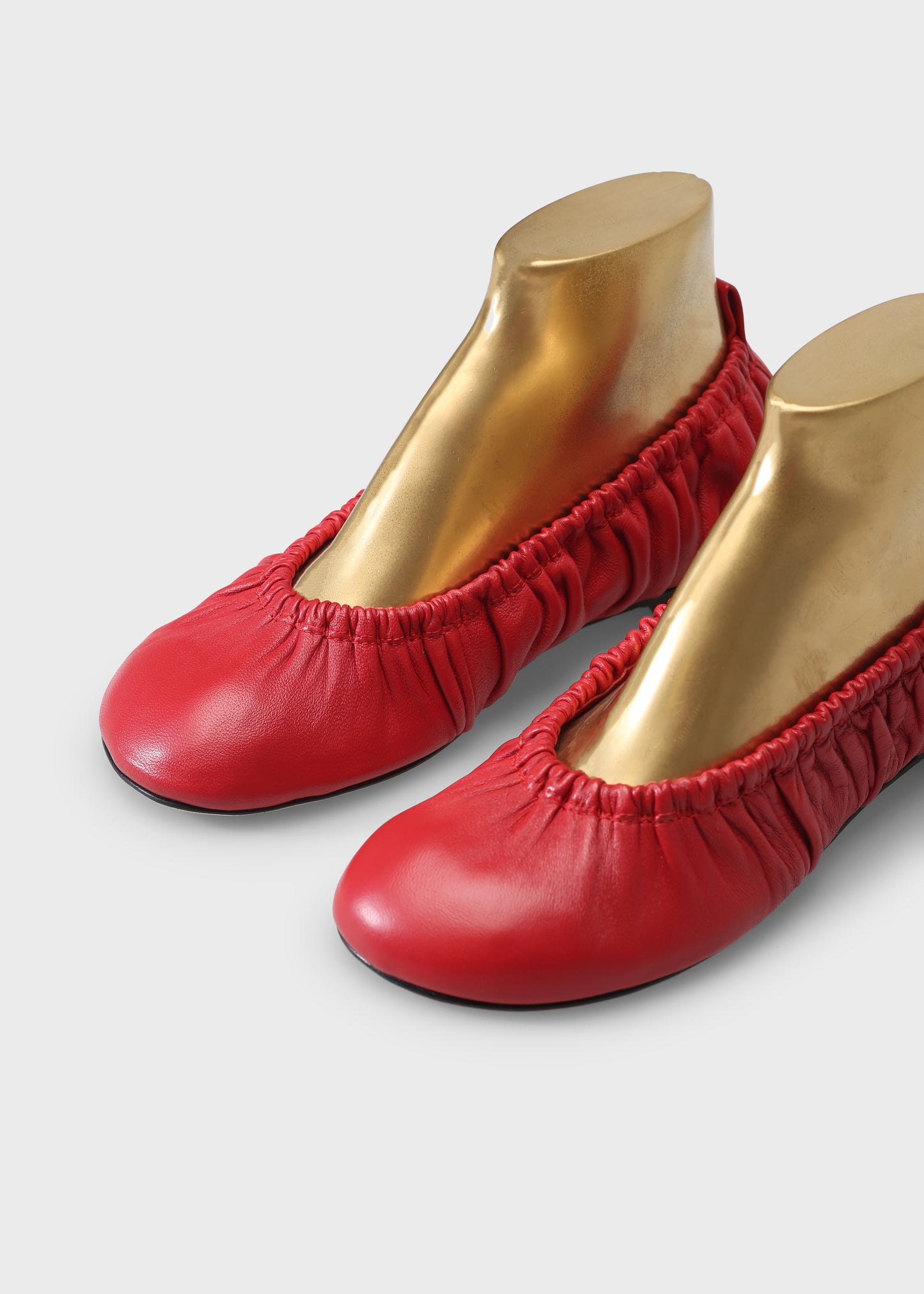 SAGA 001 ROSSO BALLET FLAT IN GUANTINO LEATHER