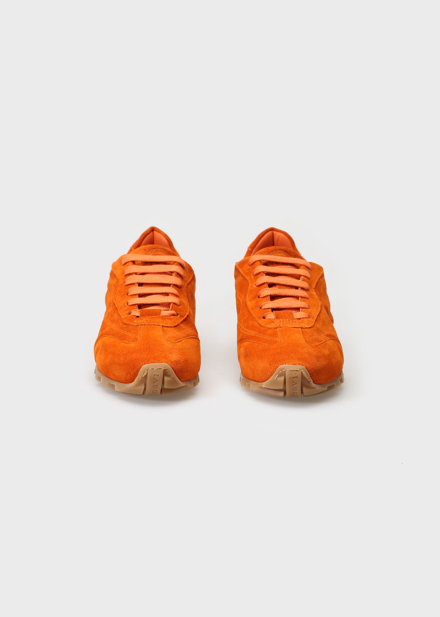 JENNY 001 ARANCIO SNEAKER IN VELOUR LEATHER