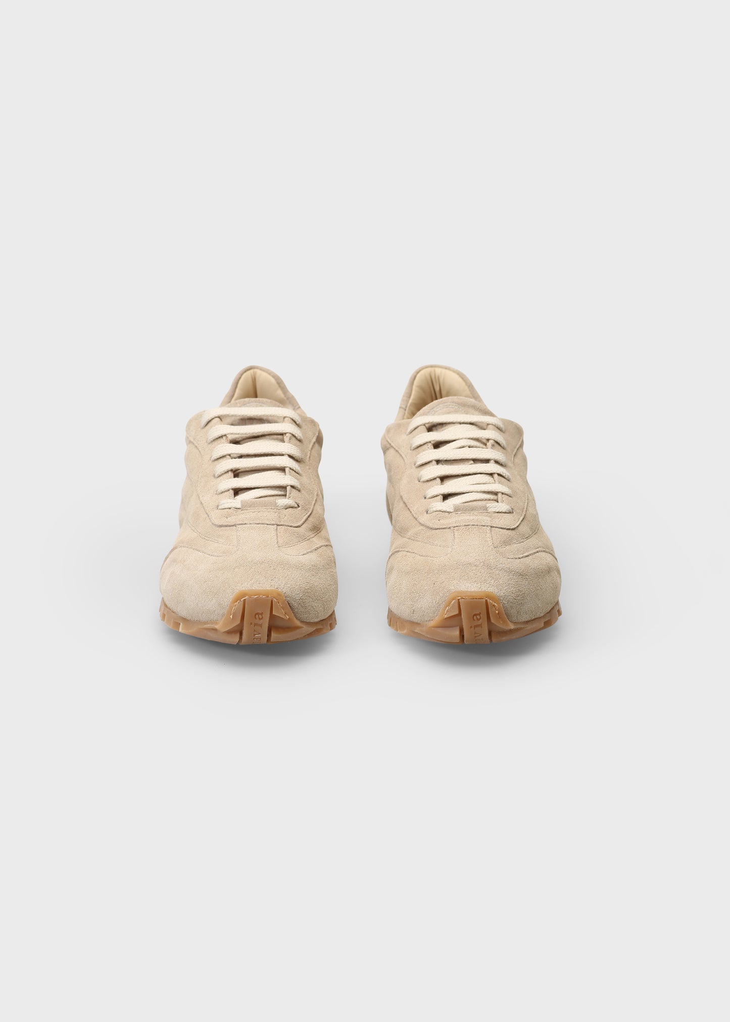 JENNY 001 BEIGE SNEAKER IN VELOUR LEATHER