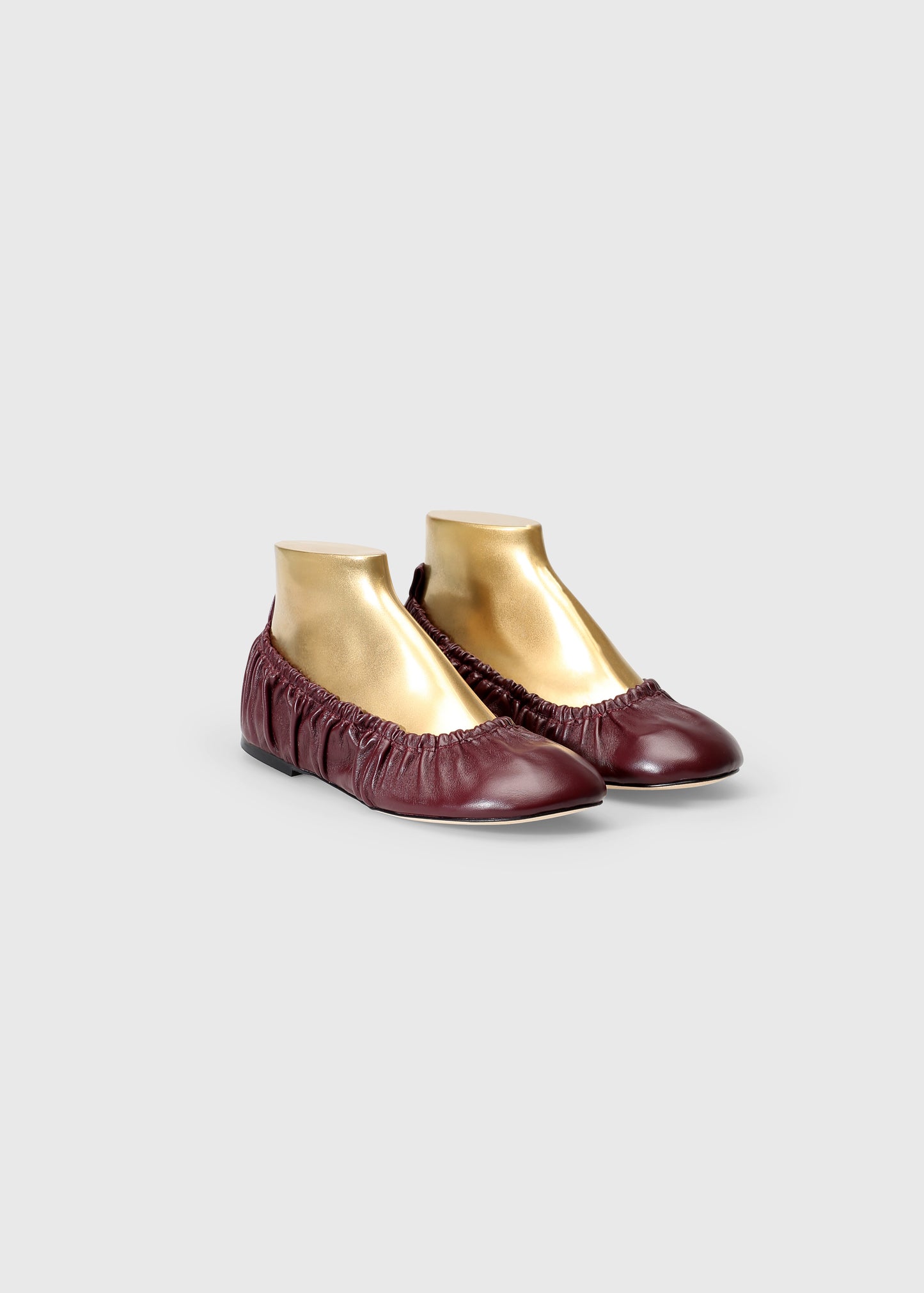 SAGA 001 BORDEAUX BALLET FLAT IN NAPPA LEATHER