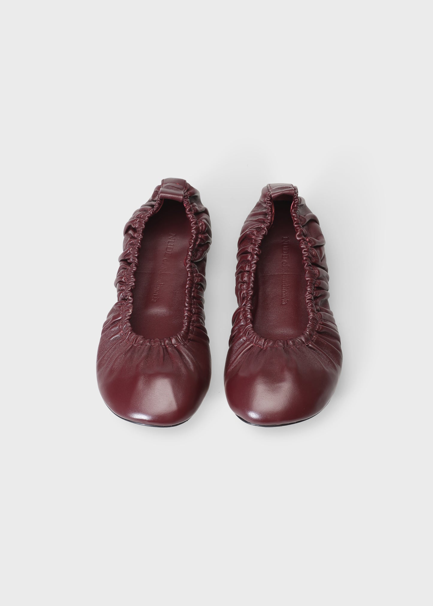 SAGA 001 BORDEAUX BALLET FLAT IN NAPPA LEATHER