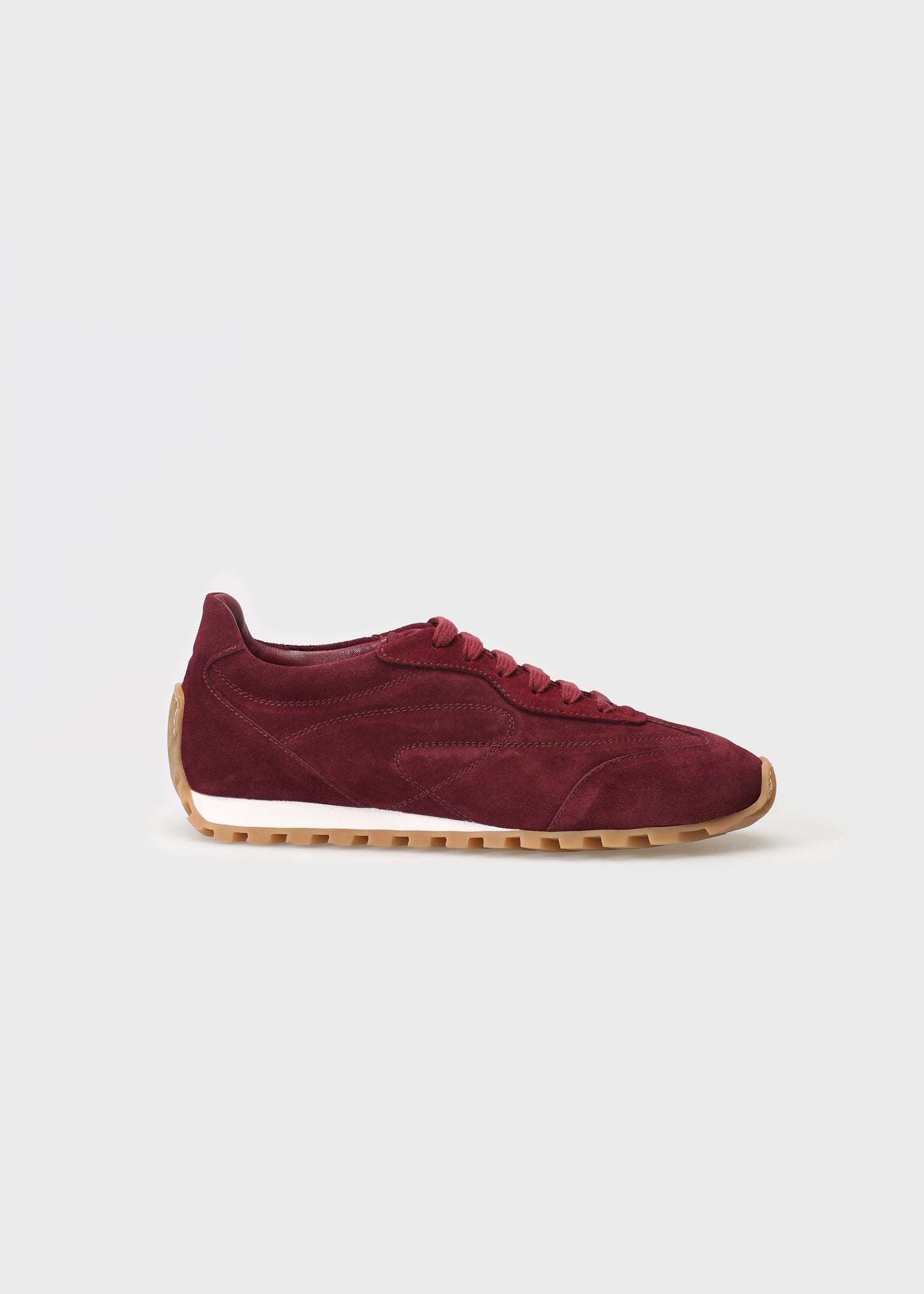 JENNY 001 BORDEAUX SNEAKER IN VELOUR LEATHER