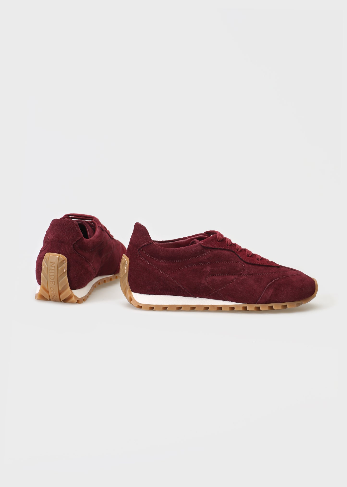 JENNY 001 BORDEAUX SNEAKER IN VELOUR LEATHER