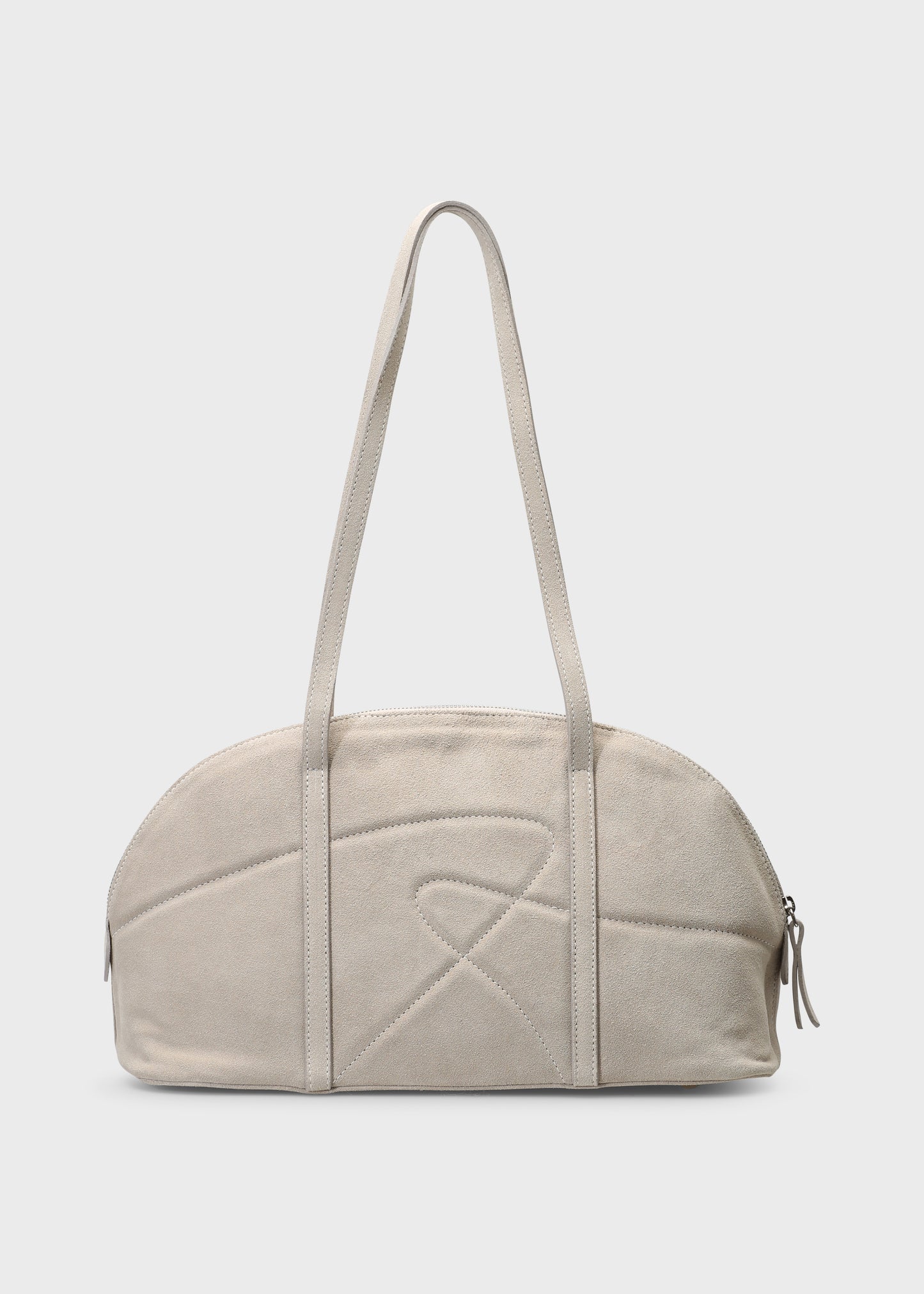 BOWLING 001 BEIGE BAG IN VELOUR LEATHER