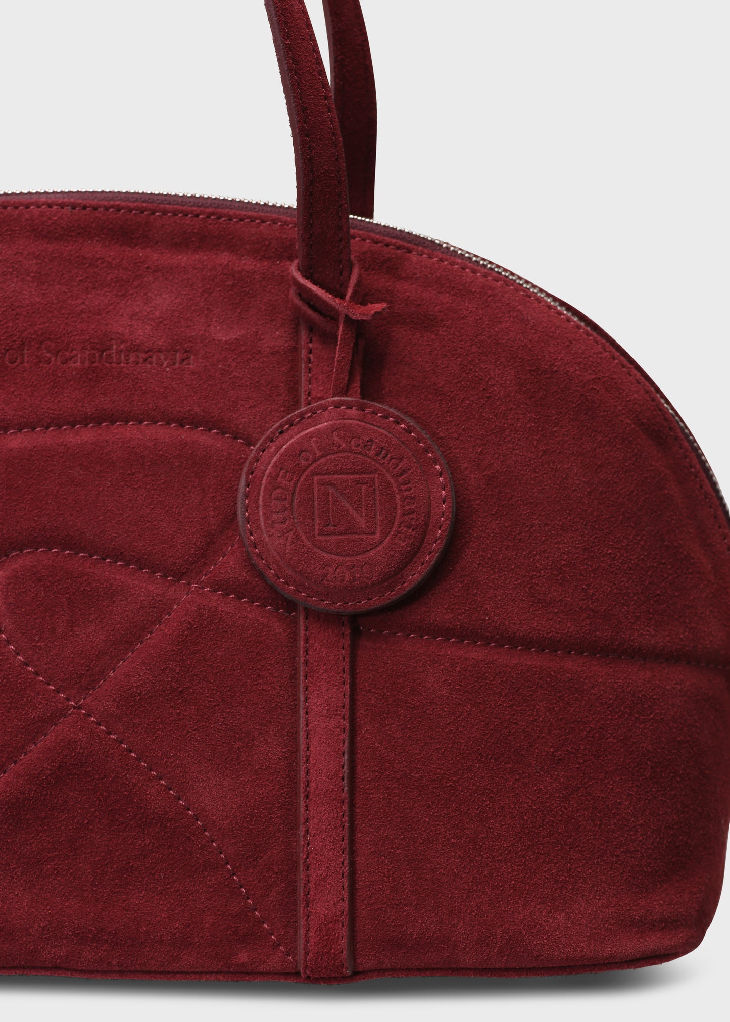 BOWLING 001 BORDO BAG IN VELOUR LEATHER