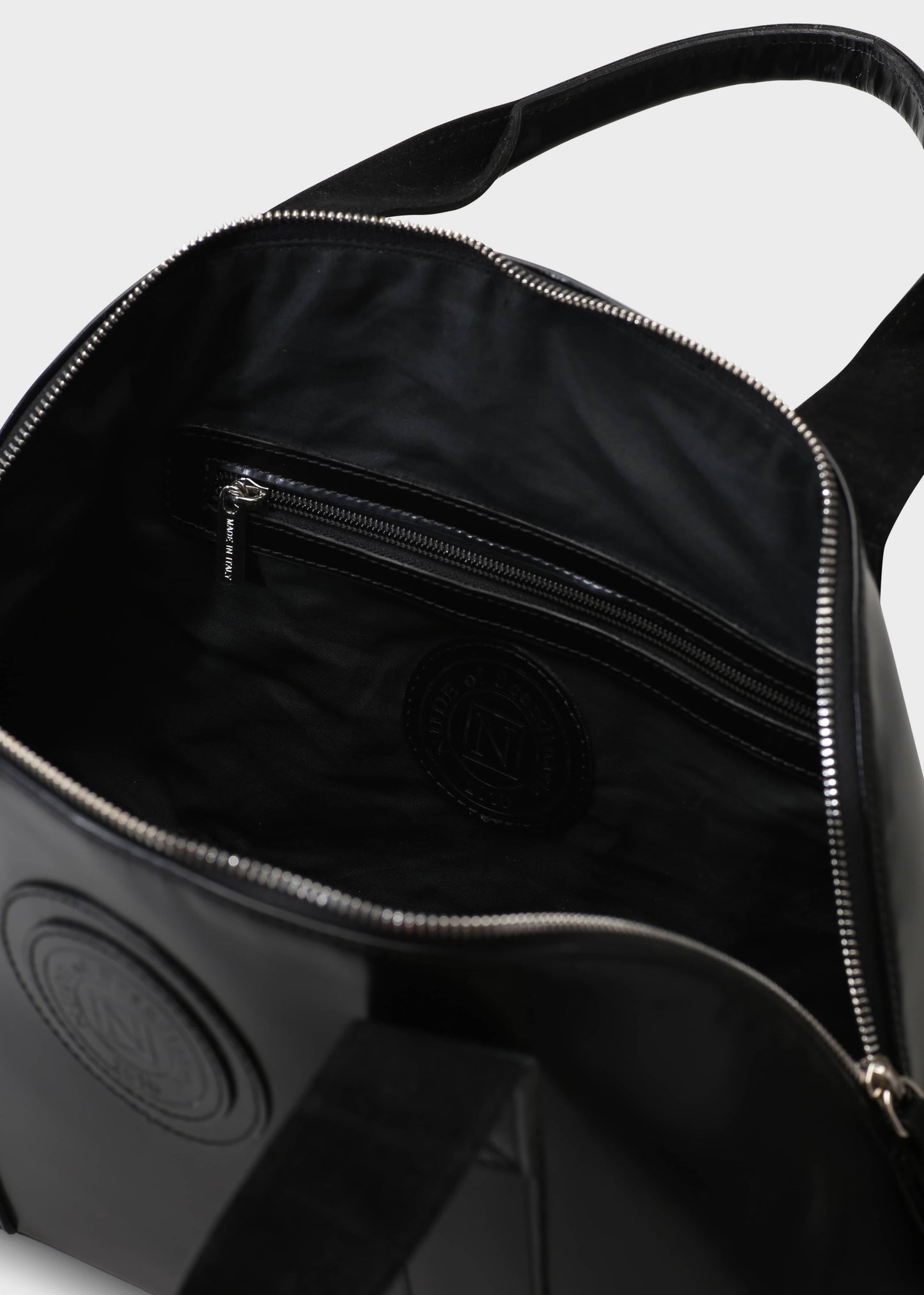 BOWLING 002 NERO BAG IN LEATHER ABRASIVATO