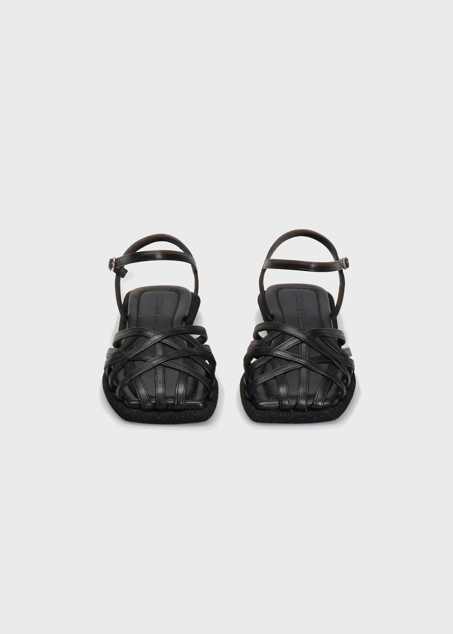 ANNA.G 003 NERO SANDAL IN TROPEZ LEATHER