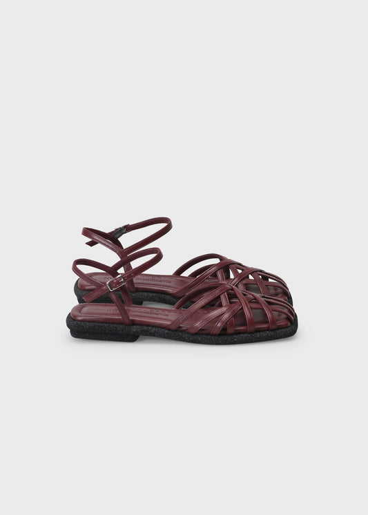 ANNA.G 003 BORDEAUX SANDAL IN TROPEZ LEATHER