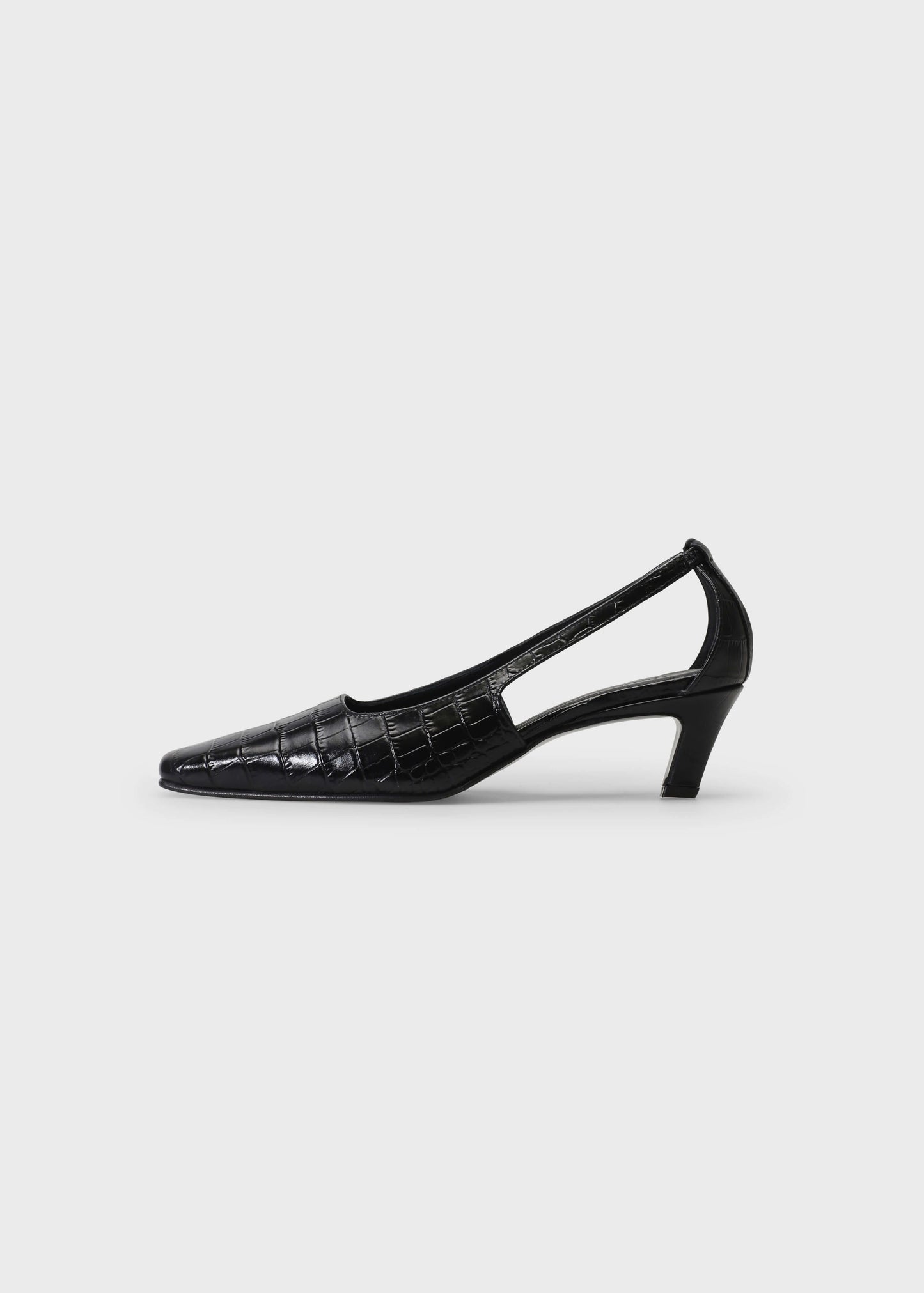CAMILLA 006 NERO HEELS IN COCCO BABY LEATHER
