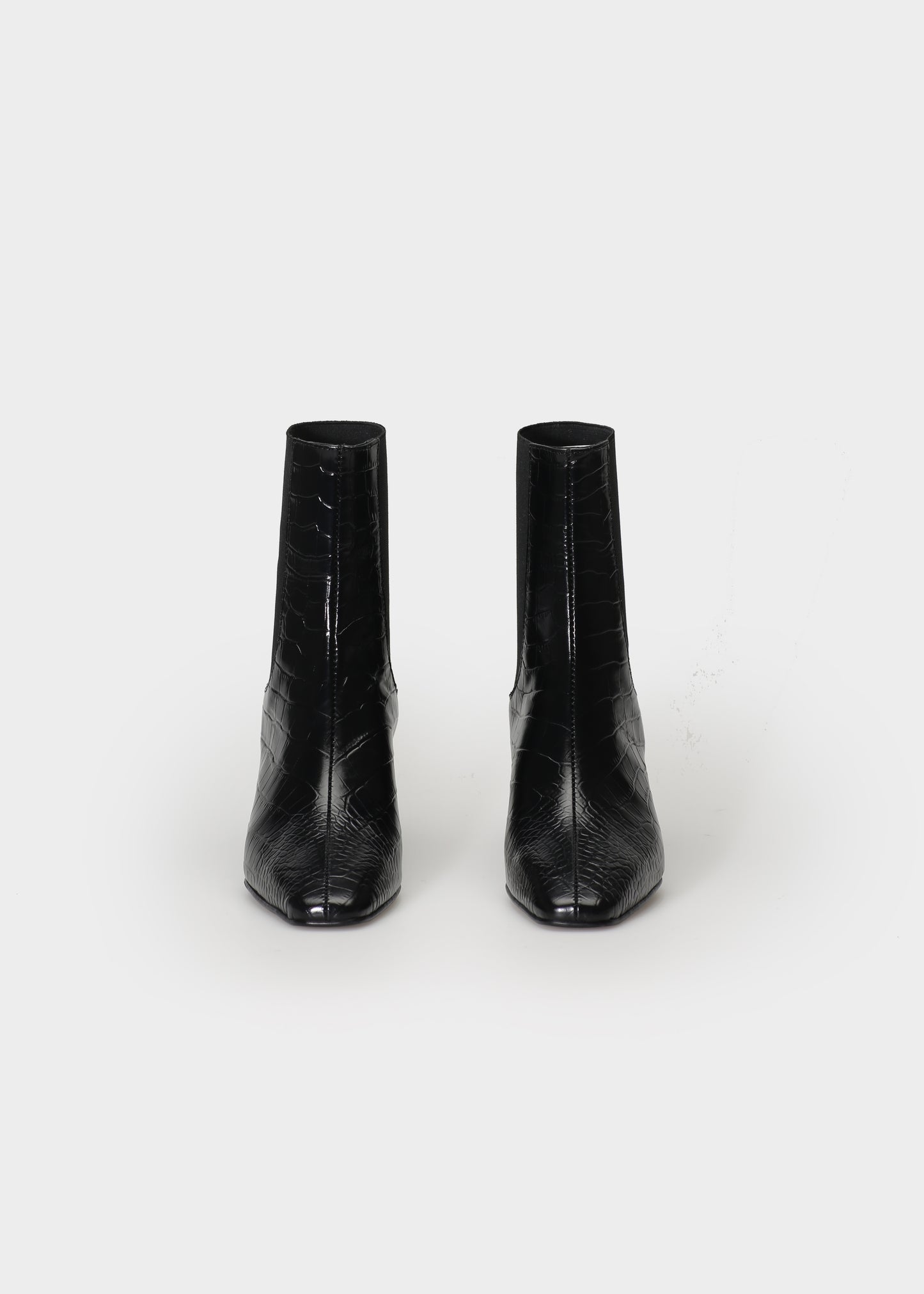 CAMILLA 001 NERO BOOTS IN COCCO BABY LEATHER - EXTRA SHINY