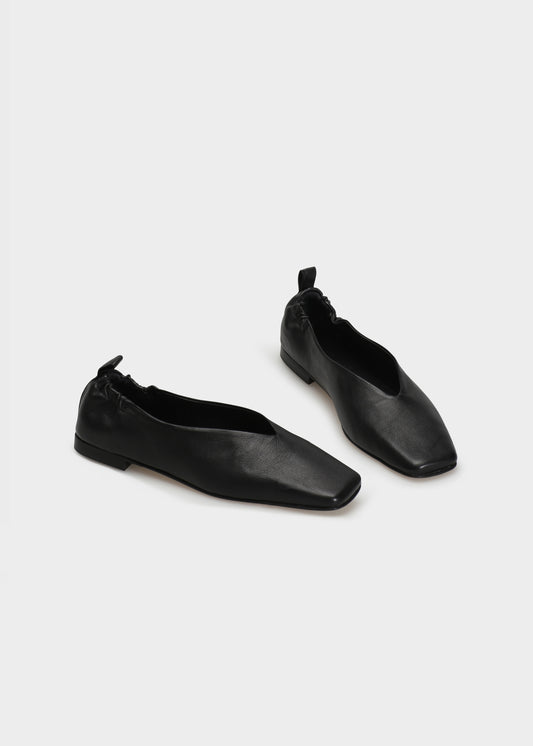 CHLOE 012 NERO BALLERINA IN TROPEZ LEATHER