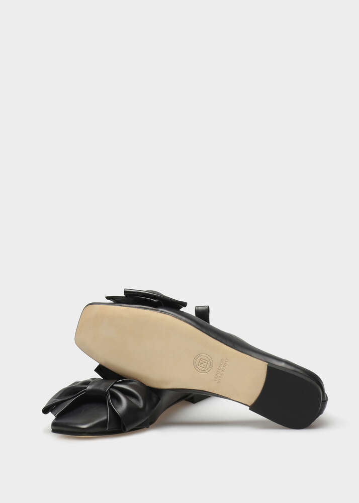 CHLOE 016 NERO BALLERINA IN TROPEZ LEATHER