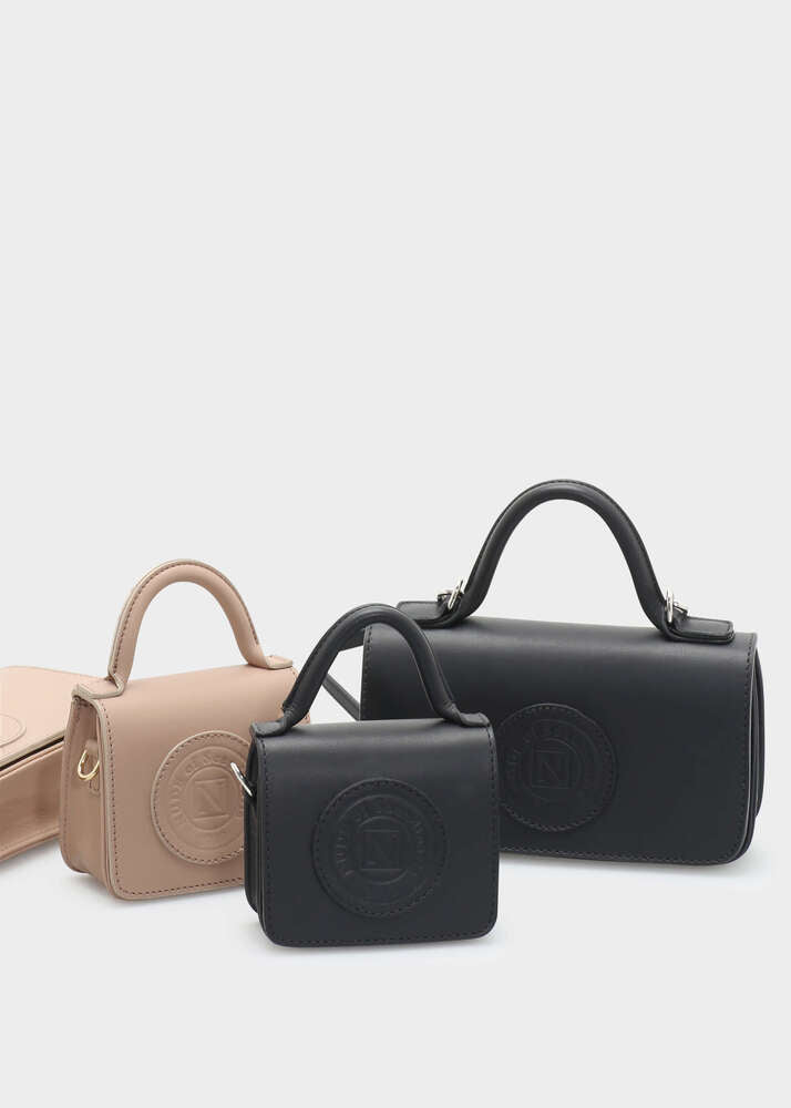 DOLLINA NERO BAG IN CAPRICORNO LEATHER