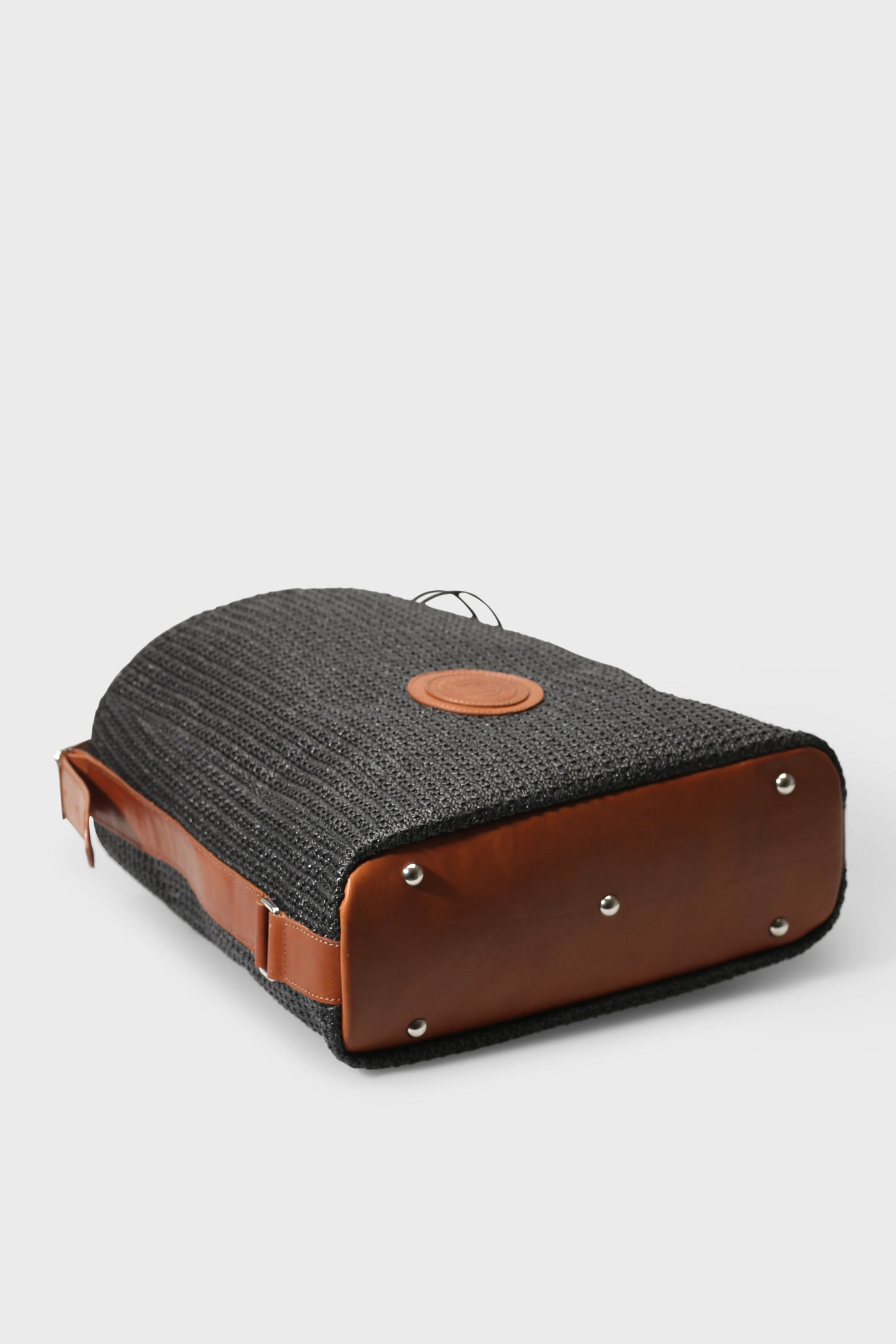 EBBALI NERO / CUOIO BAG IN RAFIA / VACCH