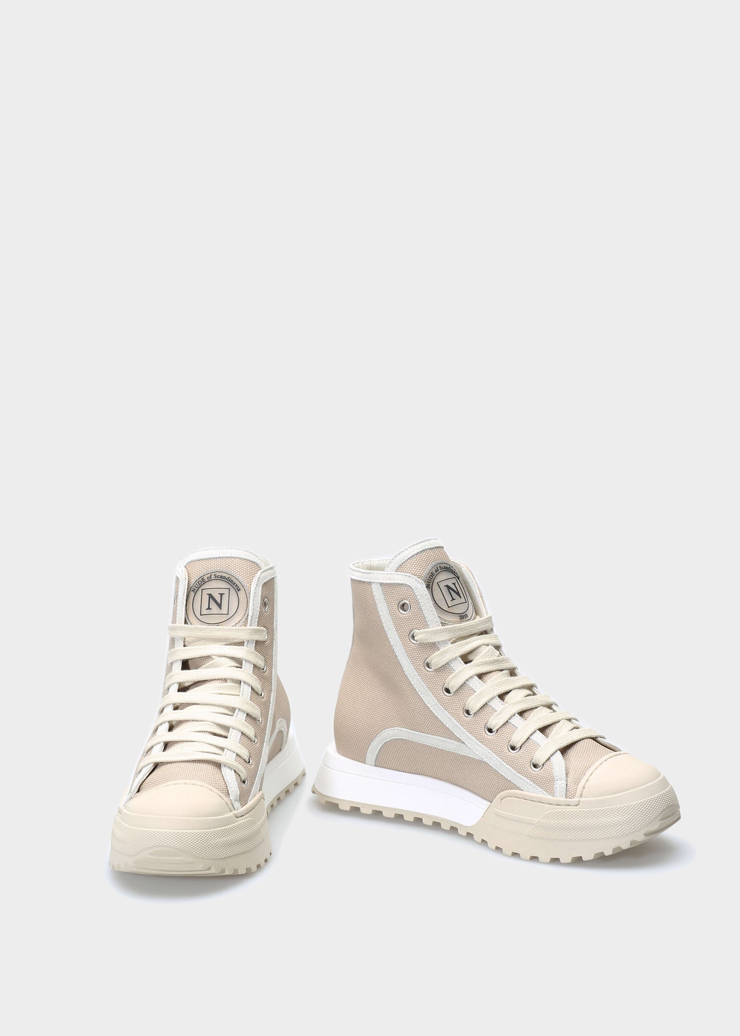 ELSA 002 BEIGE SNEAKER IN TECHNO PANAMA