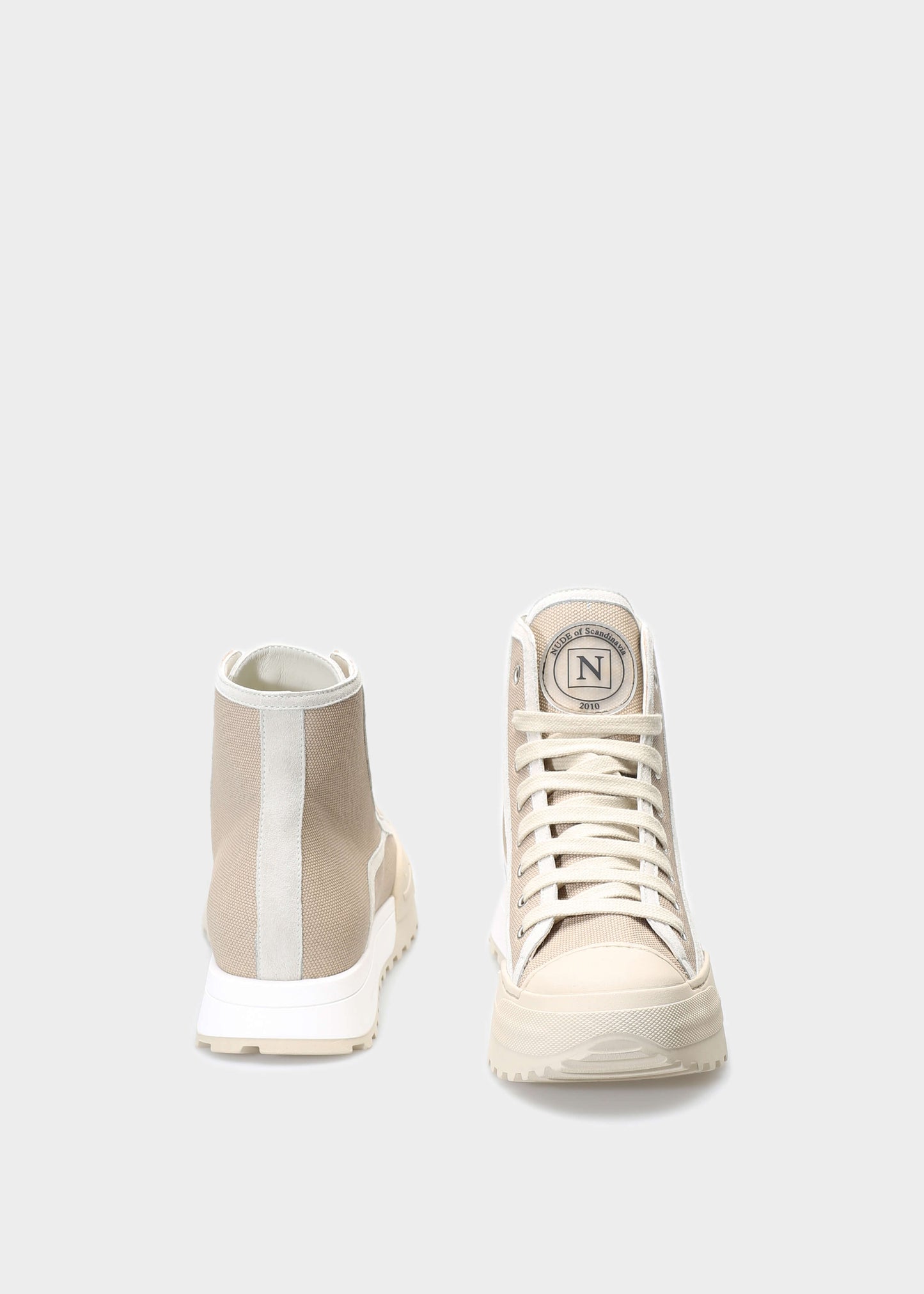 ELSA 002 BEIGE SNEAKER IN TECHNO PANAMA