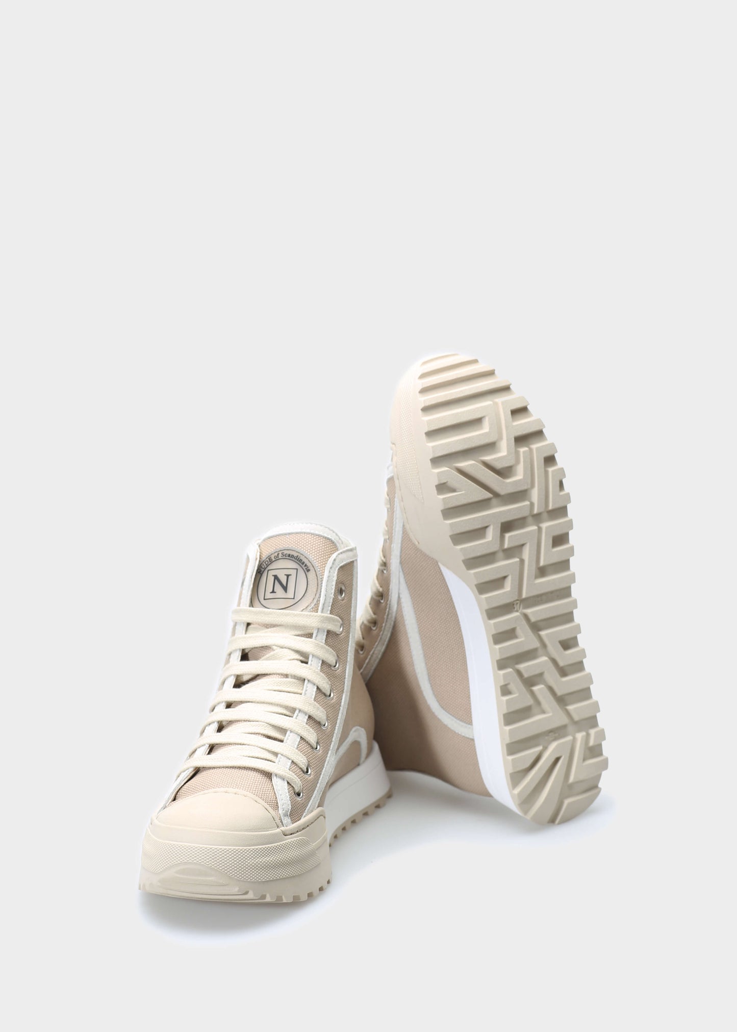 ELSA 002 BEIGE SNEAKER IN TECHNO PANAMA