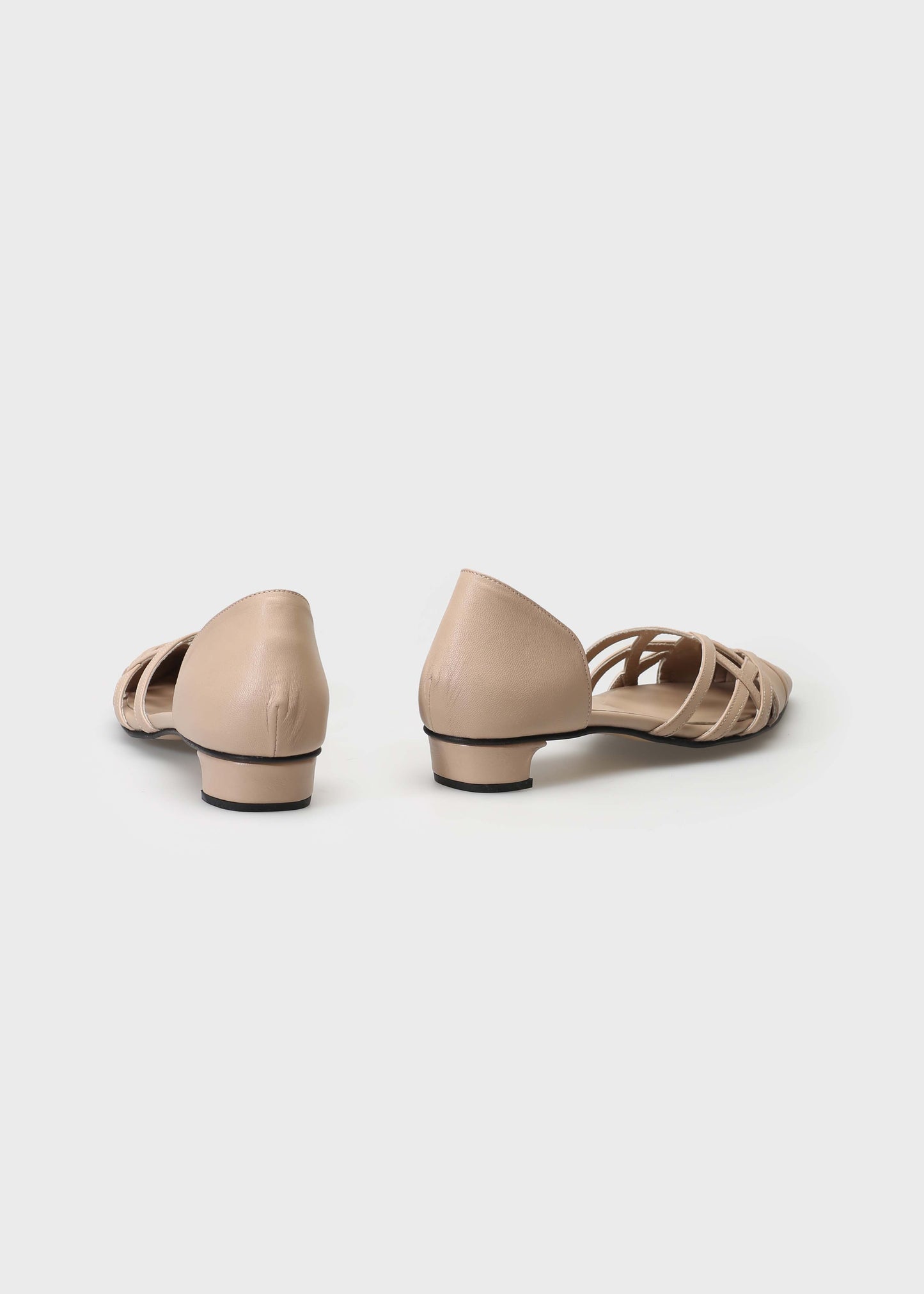 FANNY 002 CAPPUCCINO FLAT-HEEL IN TROPEZ LEATHER