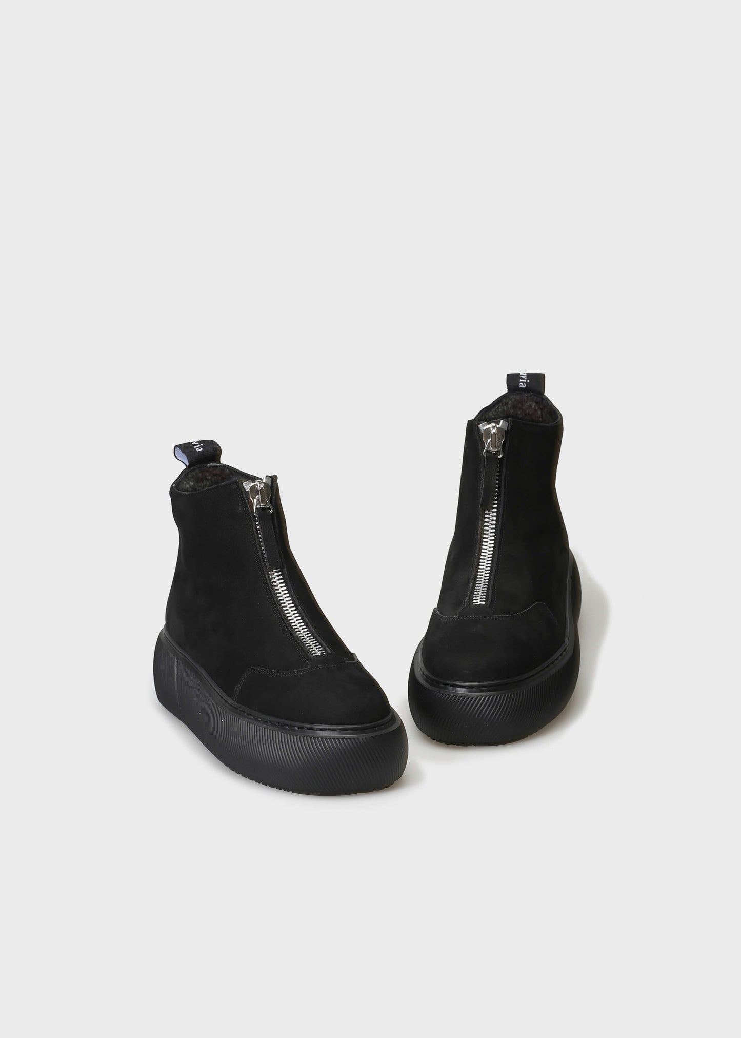 HEDDA 021 NERO BOOT IN NUBUCK IDRO LEATHER