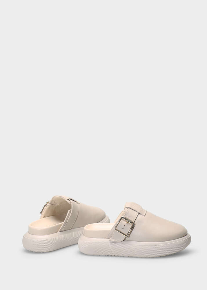 HEDDA 013 LATTE MACCHIATO SANDAL IN CAPRICORNO LEATHER