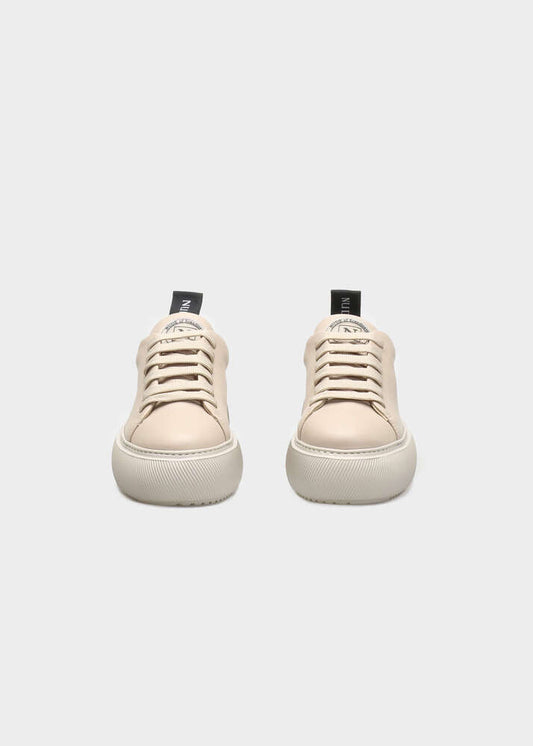 HEDDA 015 LATTE MACCHIATO SNEAKER IN CAPRICORNO LEATHER