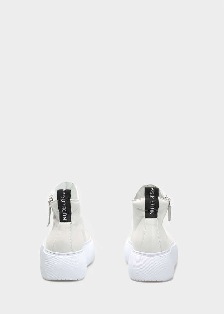 HEDDA 001 BIANCO FREDDO SNEAKER IN CAPRICORNO LEATHER