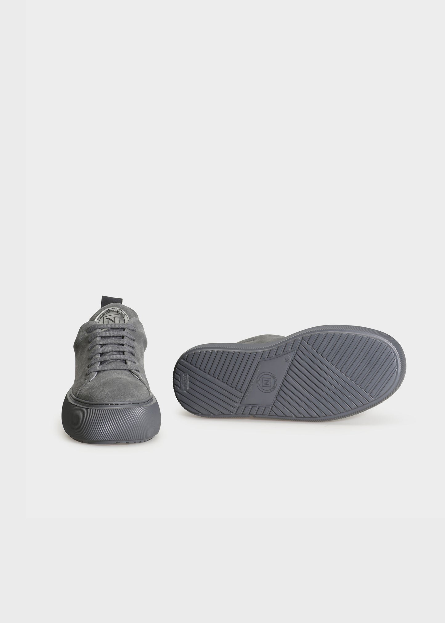 HEDDA 015 GRAFITE SNEAKER IN VELOUR IDRO LEATHER