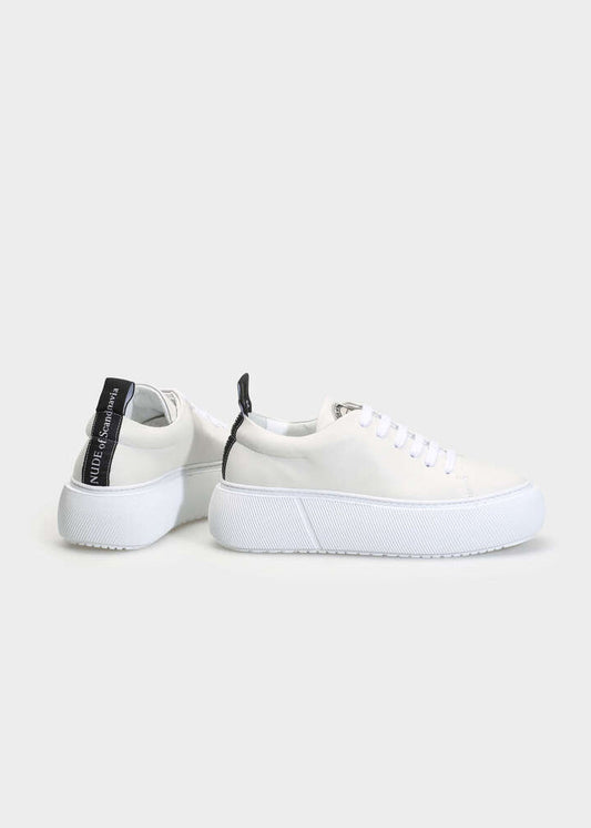 HEDDA 015 BIANCO FREDDO SNEAKER IN CAPRICORNO LEATHER