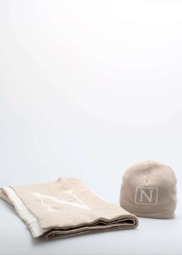 JAMI CASHMERE BEIGE/PANNA BEANIE