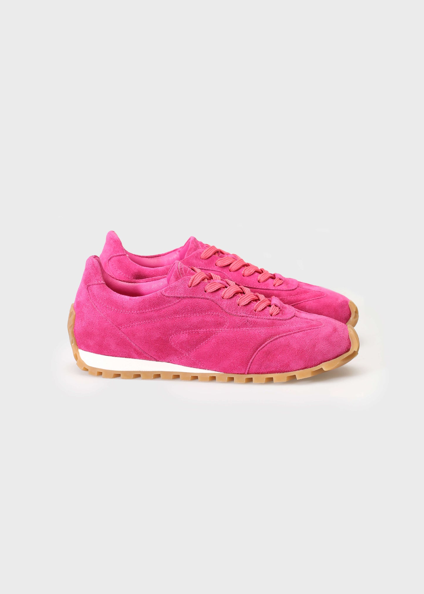 JENNY 001 PINK SNEAKER IN VELOUR LEATHER