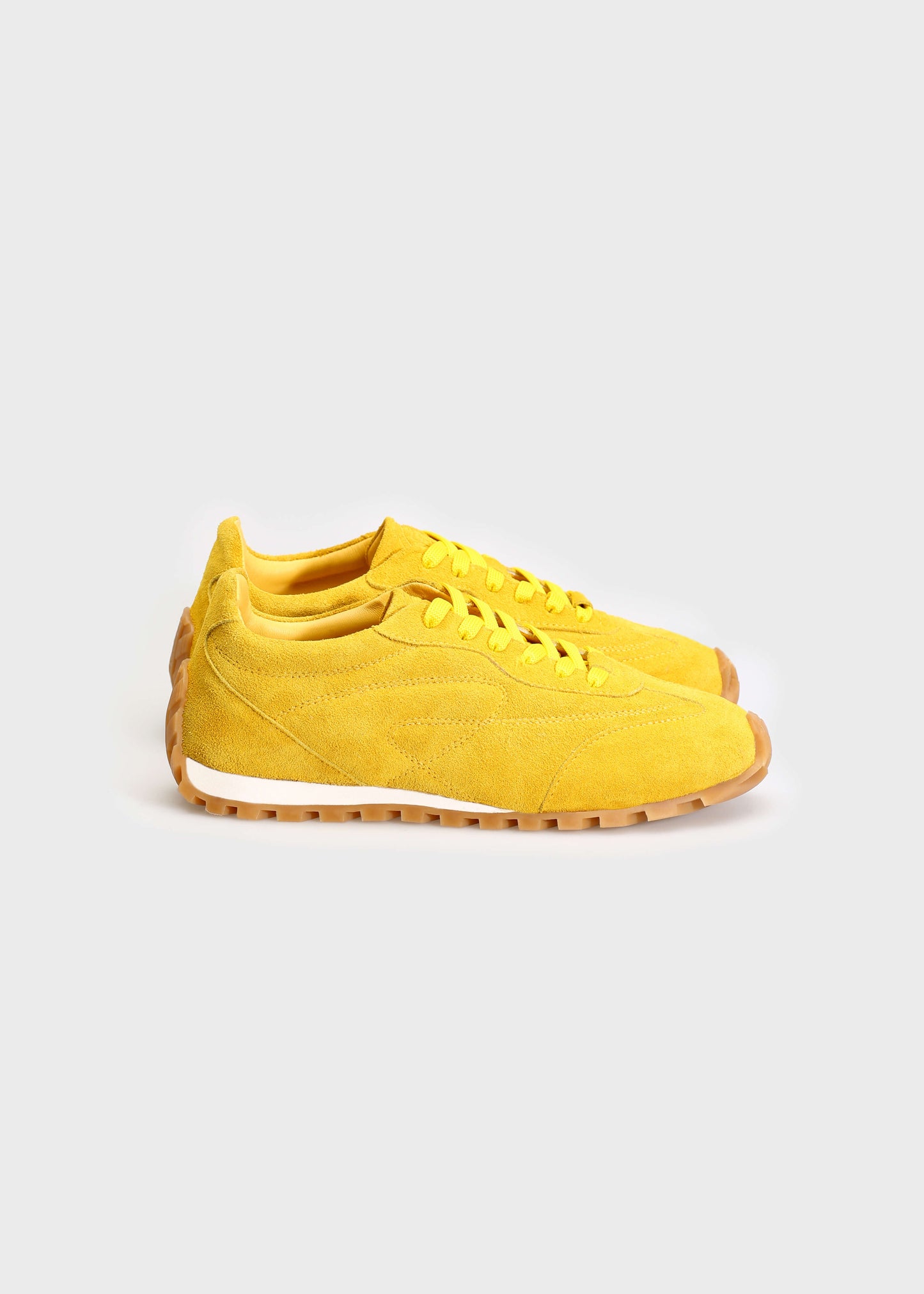 JENNY 001 GIALLO SNEAKER IN VELOUR LEATHER