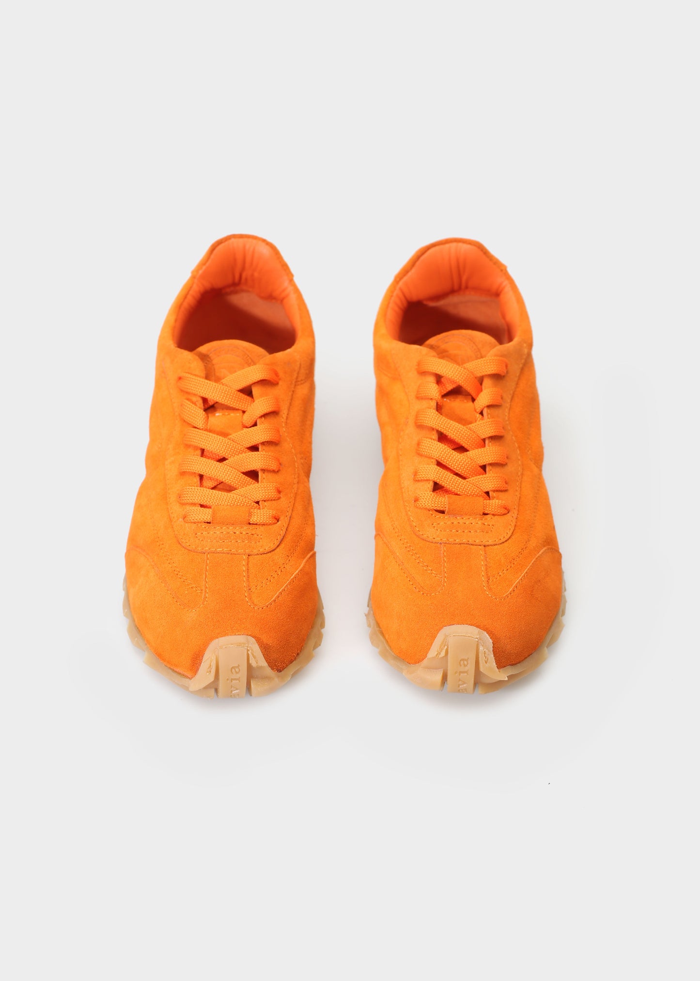 JENNY 001 ARANCIO SNEAKER IN VELOUR LEATHER