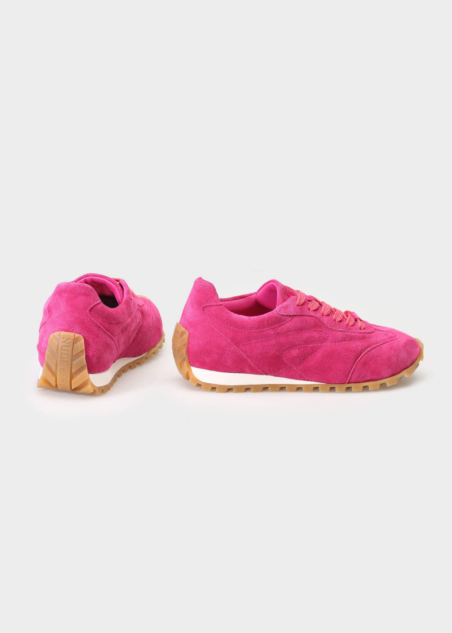 JENNY 001 PINK SNEAKER IN VELOUR LEATHER