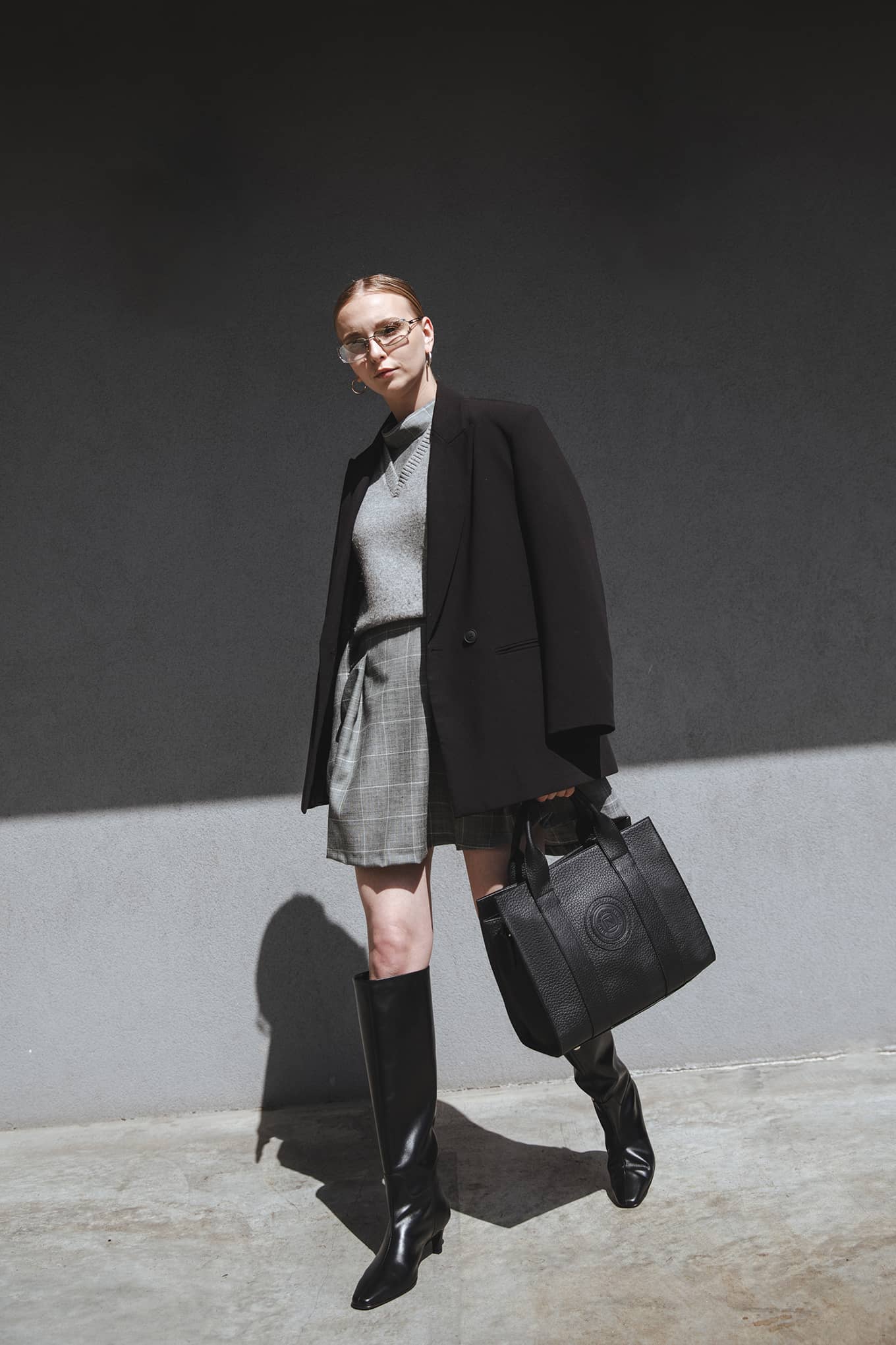 MINI HOUSTON NERO BAG IN TAURUS LEATHER
