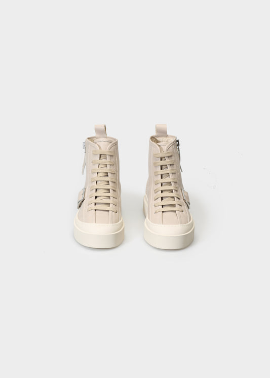 NICKY 003 LATTE MACCHIATO SNEAKER IN CAPRICORNO LEATHER