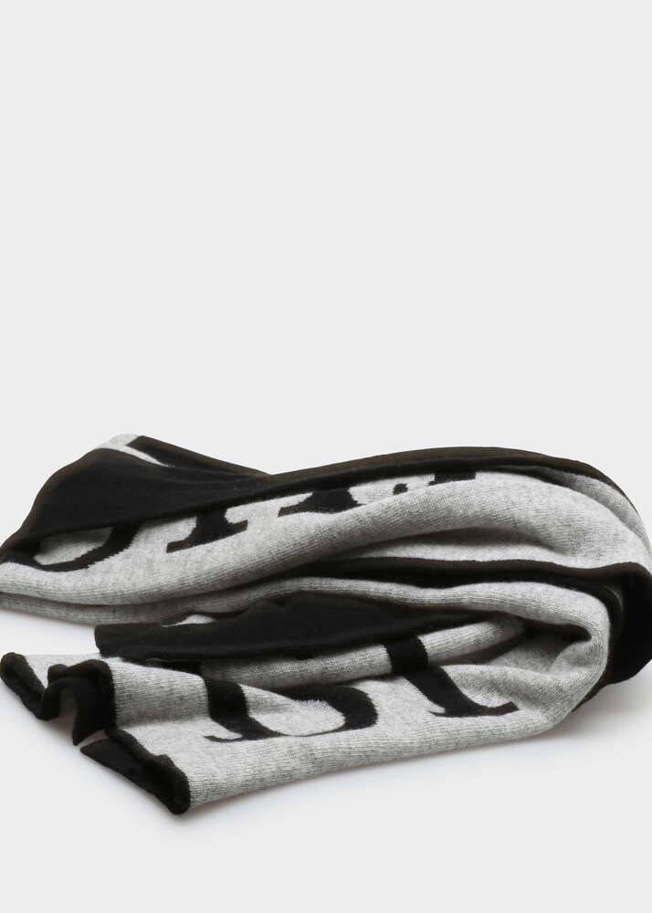 WRAP CASHMERE BLACK/GRAY