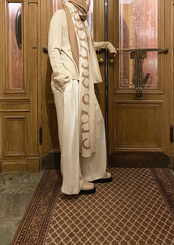 WRAP CASHMERE CARAMEL/BEIGE