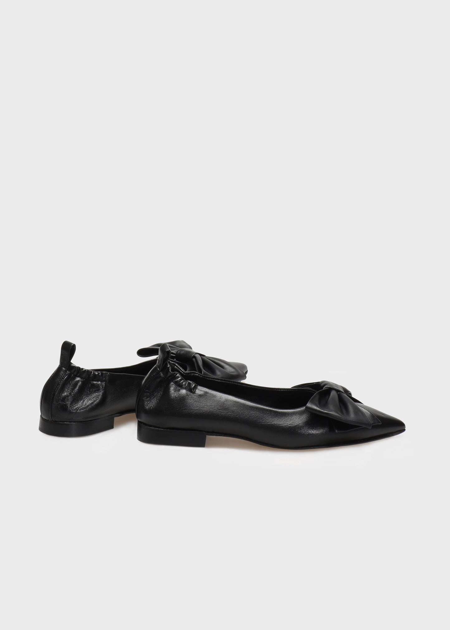 ZOE 005 NERO FLAT IN TROPEZ LEATHER