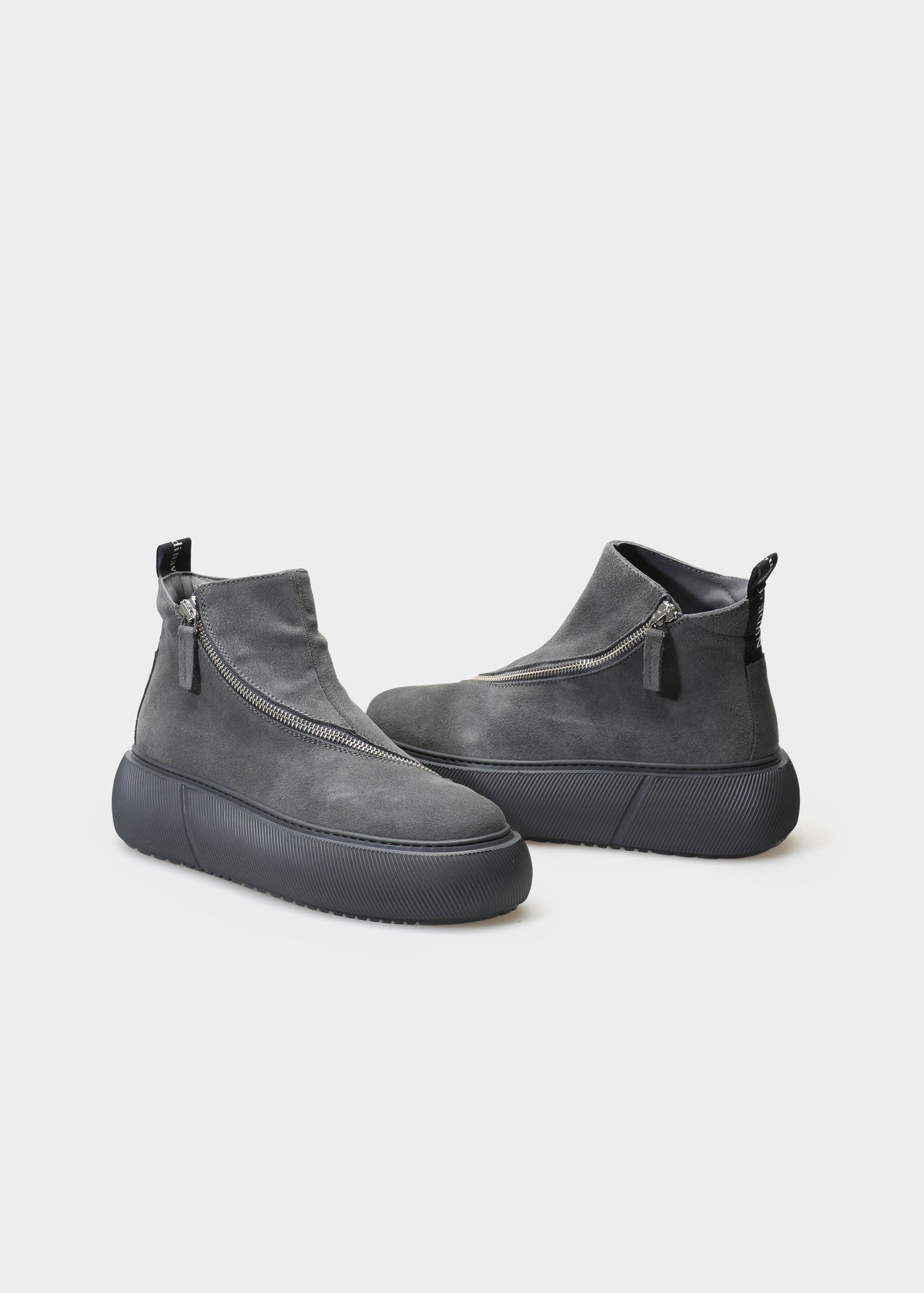 HEDDA 001 ANTRACITE SNEAKER IN VELOUR IDRO LEATHER