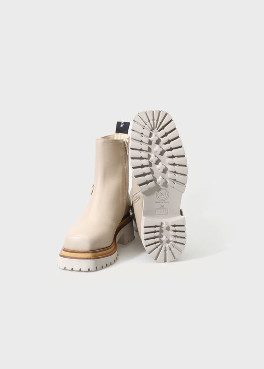 VILMA 074 LATTE MACCHIATO BOOTS IN CAPRICORNO LEATHER