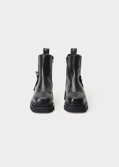 VILMA 074 NERO BOOTS IN CAPRICORNO LEATHER
