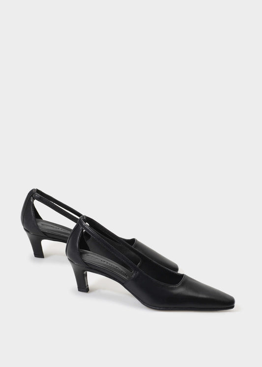 CAMILLA 006 NERO HEELS IN TROPEZ LEATHER